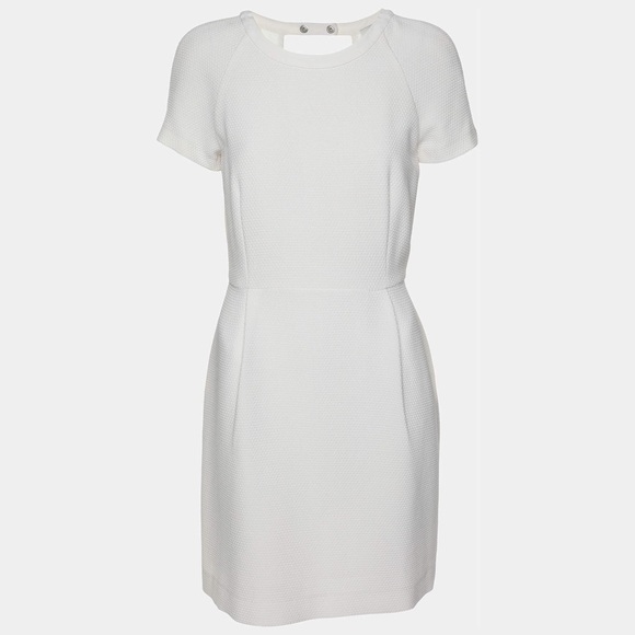 Sandro White Short Sleeve Mini Dress Size Small - Picture 1 of 9